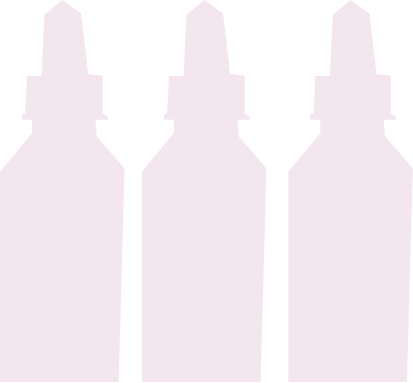 Ilustración de botellas de skincare